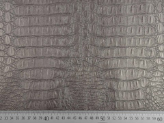 Lederimitat Krokodilhaut Pr�gung, taupe metallic