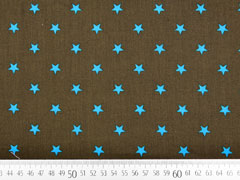 BW Sterne 1 cm aquamarin auf khaki