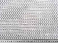 Baumwollstoff Streubl�mchen, wei� taupe