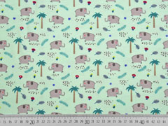 Jersey Elefanten Palmen, hellmint