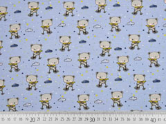 Jersey B�ren mit Schal Wolken, hellblau