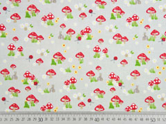 Baumwolle Pilze, grau