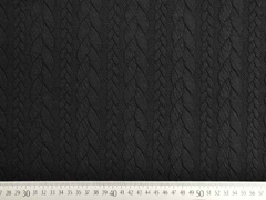 Jacquard Zopfmuster, schwarz