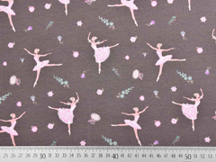 Jersey Jersey Ballerinas, rosa dunkelbraun