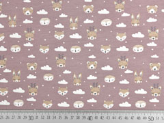 Jersey Hasen F�chse B�ren Wolken , cremewei� altrosa