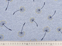 Sweat Pusteblumen Glitzer, jeansblau meliert