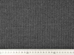 Strickstoff Baumwolle gerippt, anthrazit