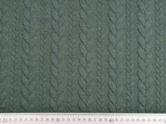 Jacquard Zopfmuster, mattes dunkelgr�n