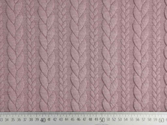 Jacquard Zopfmuster, altrosa