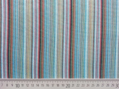 Dickerer Stoff Mexiko Streifen, t�rkis-braun