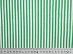Baumwolle Streifen 2mm, gr�n wei�