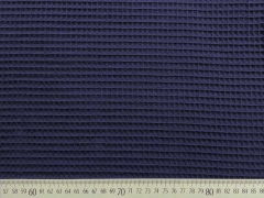 Waffelpiqu� Frottee, dunkelblau