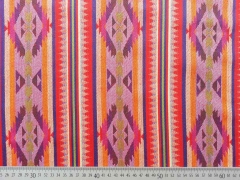 Jacquard Mexiko Ethnomuster Streifen Bord�ren, rot
