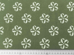 Jersey R�dchen Blumen, olivgr�n