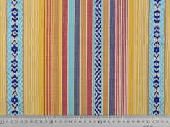 Dickerer Stoff Streifen Borten, gelb/hellblau