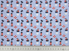 Jersey kleine Boote Leuchtt�rme, hellblau