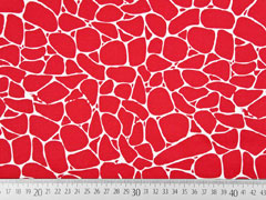 Baumwolle grafisches Muster Steine, rot