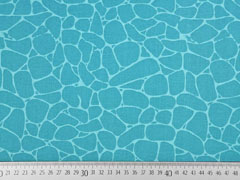 Baumwolle grafisches Muster Steine, petrol