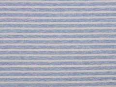 Jersey Streifen garngef�rbt, blau melange wei�