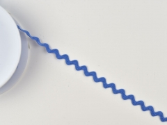 Zackenlitze Baumwolle 10mm, jeansblau