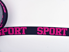 Gummiband Sport 32 mm breit, pink schwarz