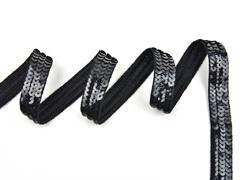 Paillettenband 20 mm breit, schwarz