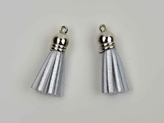 Quaste Wildleder Imitat, silber silber