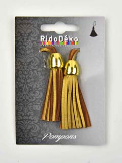 Quaste Anh�nger Wildleder Imitat 7 cm, gold gold