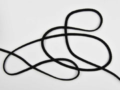 Kordelband 5 mm, schwarz