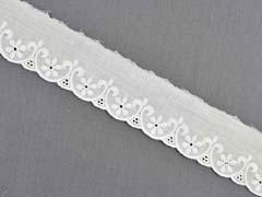 W�schespitze 38 mm breit Meterware, cremewei�