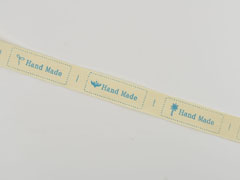 Handmade Webband hellblau natur