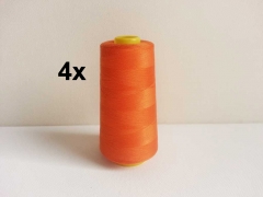 4 x 2743 m Overlock-Garn (3000 yds), orange 422