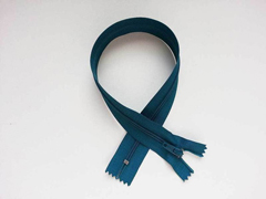 Rei�verschluss 30  cm nicht teilbar, petrol