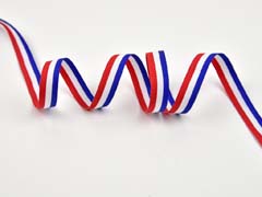 Ripsband Streifen 10 mm, blau wei� rot