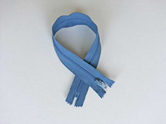 Rei�verschluss 30 cm nicht teilbar, stahlblau