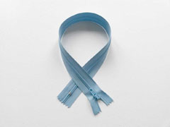 Rei�verschluss 35 cm nicht teilbar, silber/hellblau