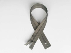 Rei�verschluss 35 cm nicht teilbar, braungrau