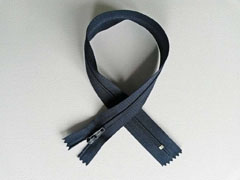 Rei�verschluss 35 cm nicht teilbar, dunkelgrau-blau