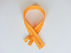 Rei�verschluss 35 cm nicht teilbar, hellorange