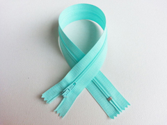 Rei�verschluss 35 cm nicht teilbar, hellt�rkis