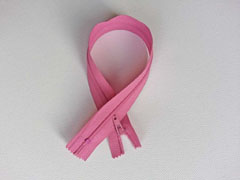 Rei�verschluss 30 cm nicht teilbar, hellpink