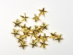 20 Sterne Ziernieten zum Durchstecken, goldfarbig
