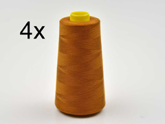 4x 2743 m Overlock-Garn dark camel #848