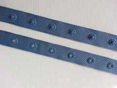 Druckerband Knopfabstand 2.5 cm, jeansblau