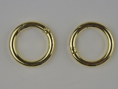 2 Taschenringe � 3.5 cm,  gold