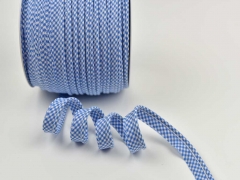 Paspelband Vichy Karo, jeansblau