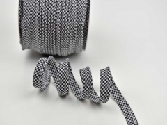 Paspelband Vichy Karo, schwarz