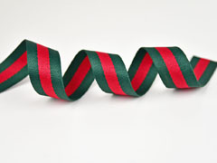 Gurtband Streifen 3 cm, gr�n rot gr�n