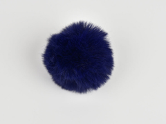 Kunstfellbommel Taschenanh�nger 6 cm, marineblau