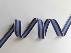 Webband Streifen 15 mm, blau hellblau dunkelblau